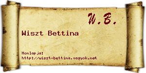 Wiszt Bettina névjegykártya